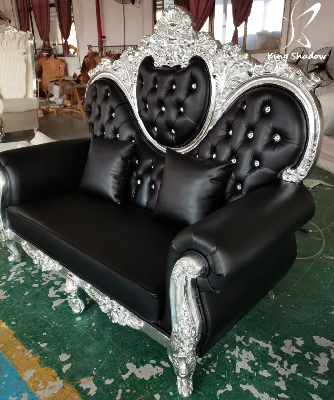 Royal waiting sofa leather waiting salon sofa nail salon reception sofa
