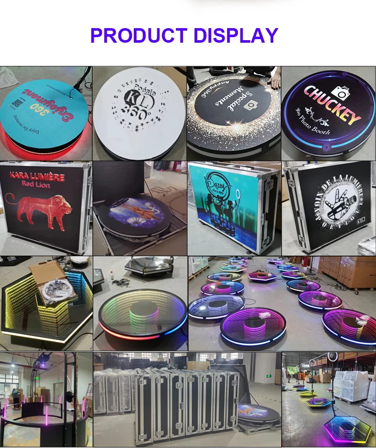 68 80 100 120 Cm Factory Shipped in 48H 360 Photo Booth Party Wedding Automatic Spinning 360 Camera Photobooth Machine