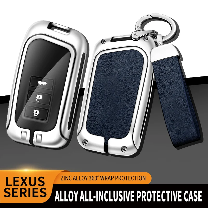 Car Custom Logo Metal Leather Car Key Cover For Lexus NX GS RX IS ES GX LX UX RC 200 250 350 LS 450H 300H Holder Accessories
