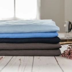 High quality best selling softened 100% pure organic linen fabric for shirt
