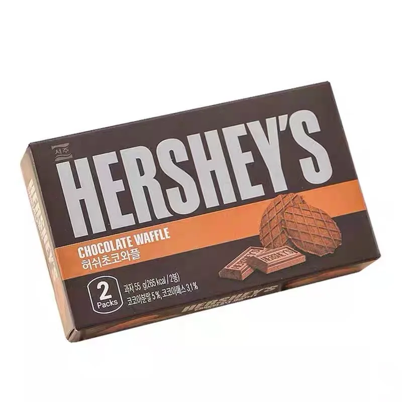 Оптовая продажа корейского печенья с шоколадным вкусом Hershey вафельное печенье экзотическое закусочное кремовое 55 г