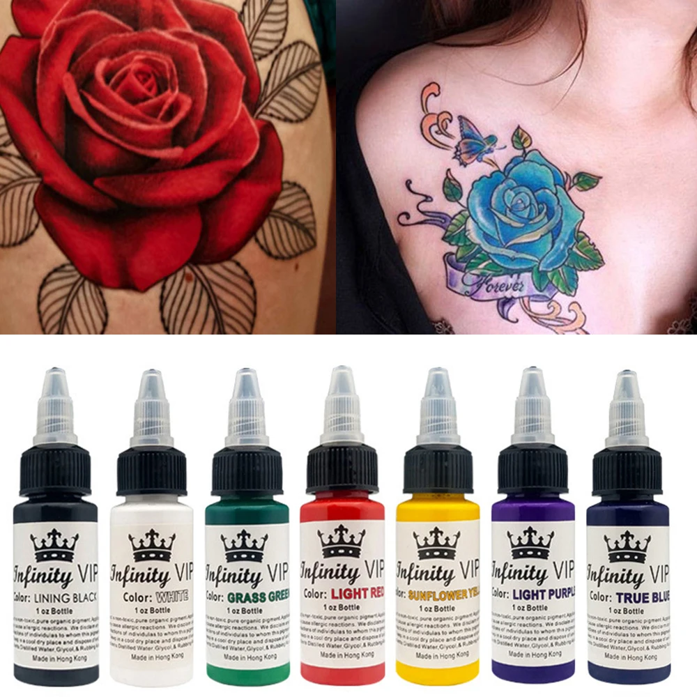 30ml Tattoo Ink Pigment Body Art Tattoo Kits Professional Beauty Paints Makeup Tattoo Supplies Semi-permanent