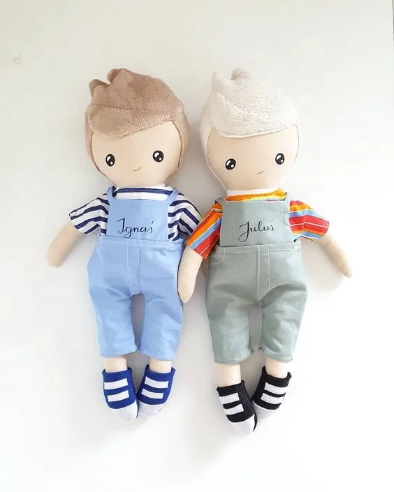 Oem Cute Linen Girl Boy Tiny Doll Customized Fashion Unisex Plush Toys 1:10 Stuffed Baby Rag Doll Unisex Other Doll PP Cotton