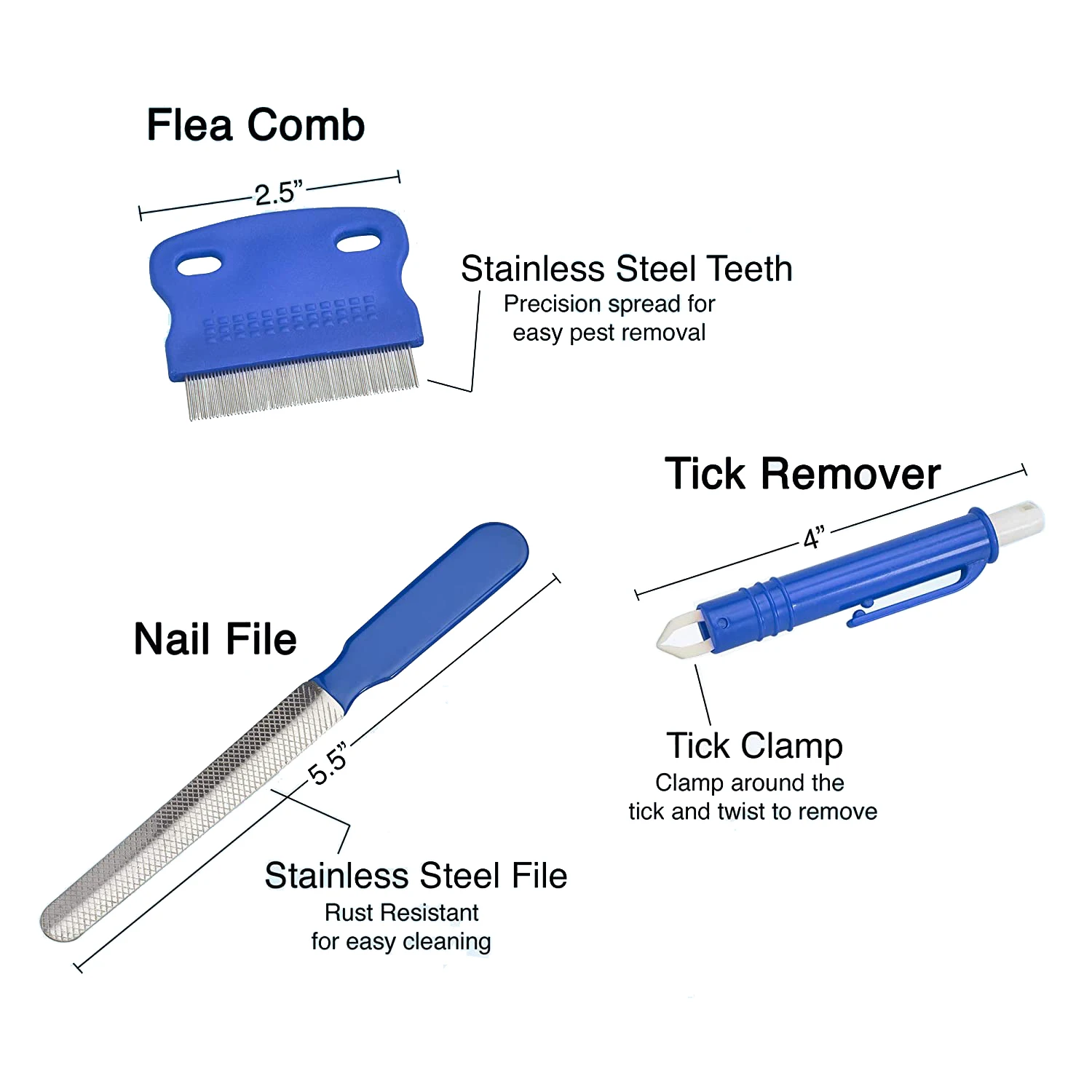 
Home 6 Piece Real Simple Spa Pet Dog Grooming Massage Brush Nail Kit Dogs with Polyester Bag 