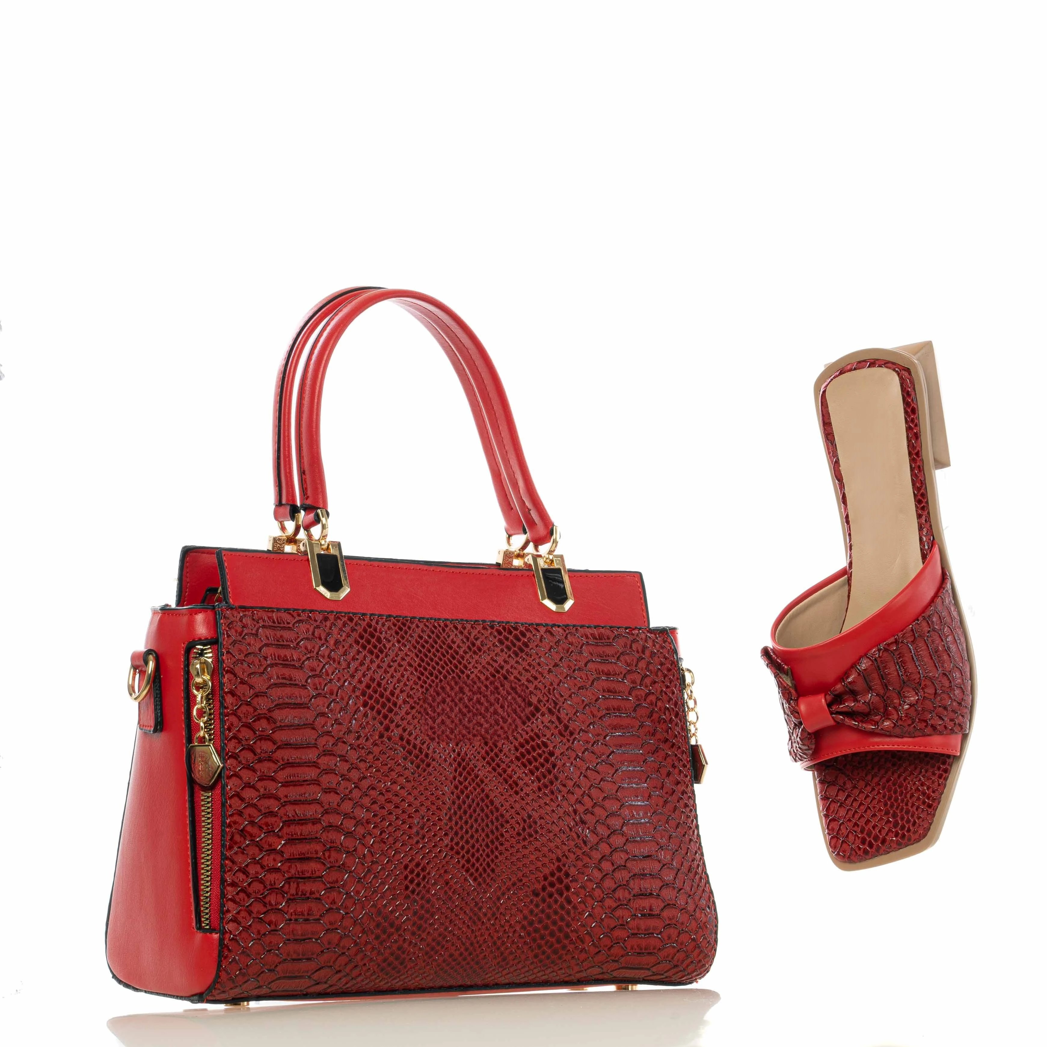 Elegance Matching Sets Shoes and Bags New Fashion 2022with Various Different Colors Wholesale Turkish Brand