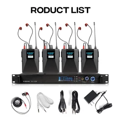 G-MARK G4.1 Support Blue Tooth Connection Ingle Channel 4 Body Pack Profesional Monitor In Ear System