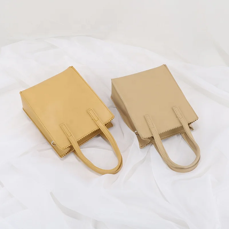 Сумка-тоут в простом стиле женская большая сумка для покупок через плечо