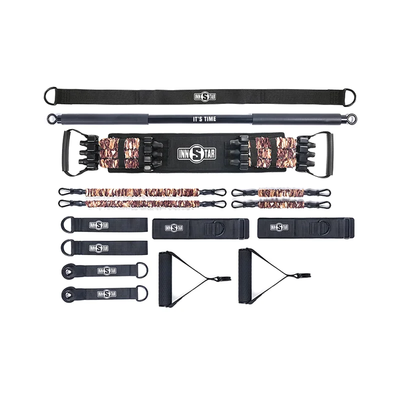 Innstar Высокое качество латексные Эспандеры набор с тренировочный Бар Тренировки скамья Регулируемая для занятий дома Многофункциональный