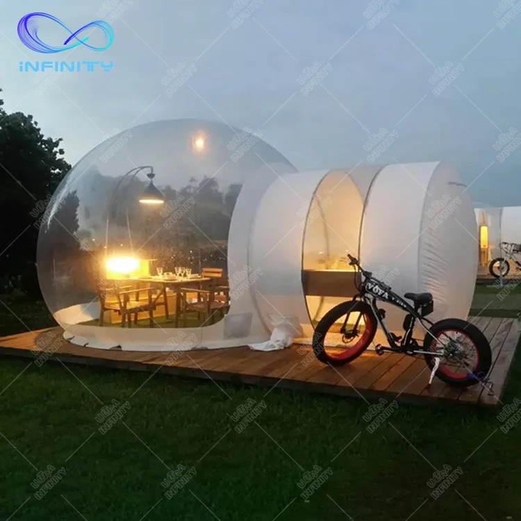 Transparent Bubble Dome Tent PVC inflatable bubble tent outdoor kids inflatable bubble house bouncy with balloon