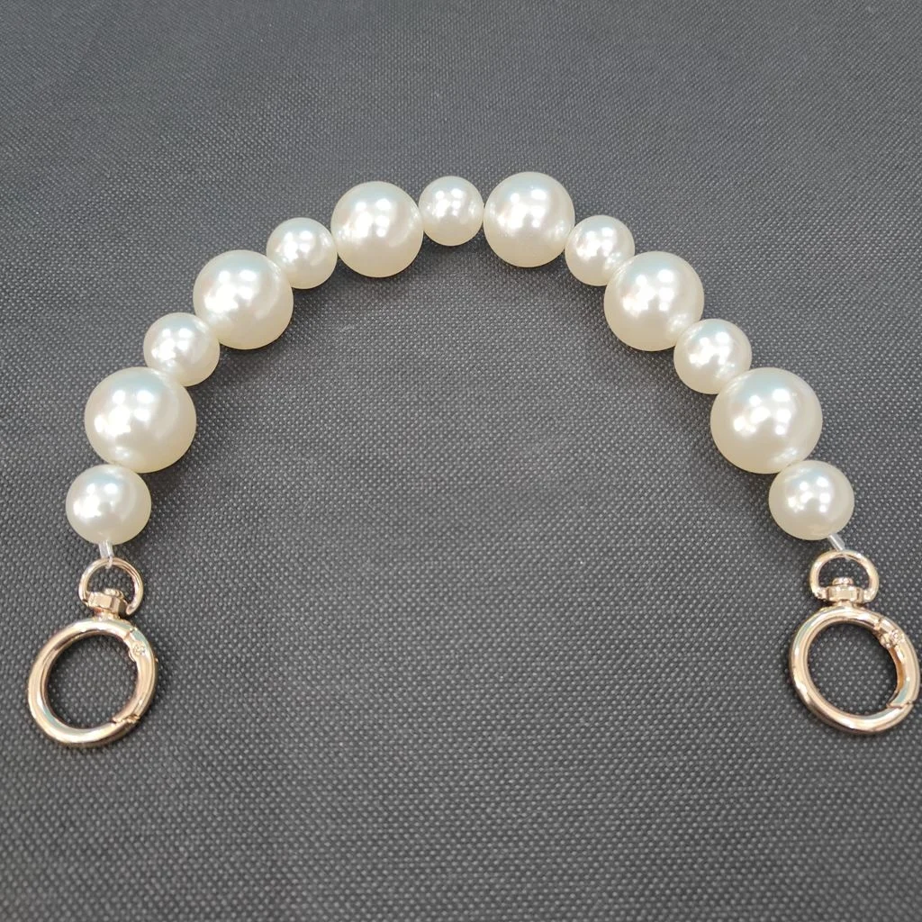 Factory wholesale 35cm short carrried hang big small new pearls chains bag handbag tote chains chunky pearl chain for bag handle