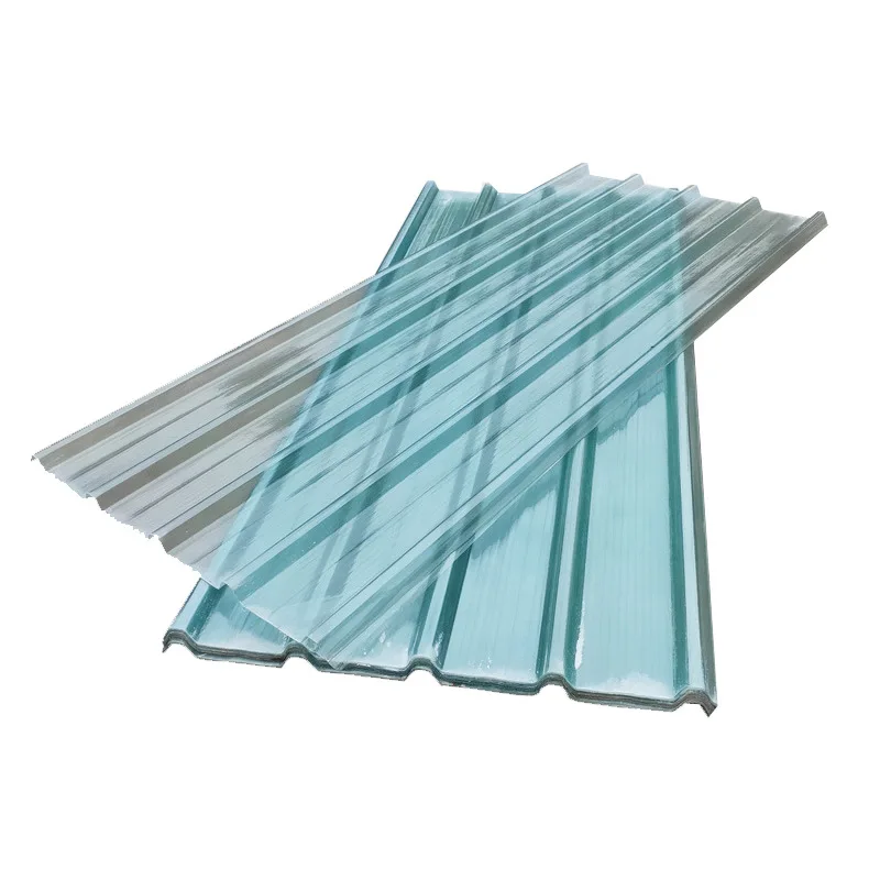 Transparent Polycarbonate Wave Plastic Glazed Roof Tile Fibreglass Transparent galvanized corrugated roofing sheets manufacturer
