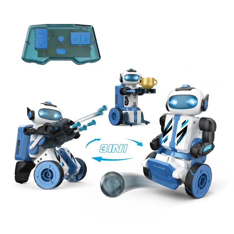 Factory 2.4G 3 in 1 Remote Control Robot Radio Control Toys RC Robot Remote Controller Mobile Programming Robots Toys