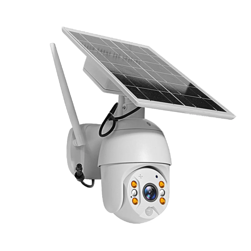 Outdoor Solar WiFi/4G CCTV Camera Two-Way Audio Dome PTZ security camera wireless pan/tilt rotate battery solar security camera