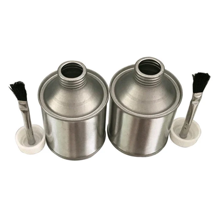 
 Лучшая и самая дешевая жестяная банка объемом 200 мл с кисточкой, напечатанная на заказ круглая металлическая консервированная жестяная тарелка для продажи  