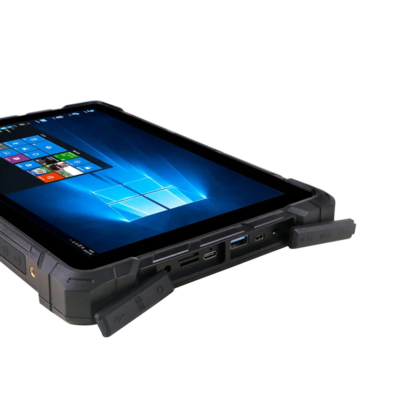 Industrial IP67 10 inch Rugged Tablet PC win10 8G Ram 128gb rom  rj45 GPS Fingerprint 2D barcode scanner optional industrial Rug
