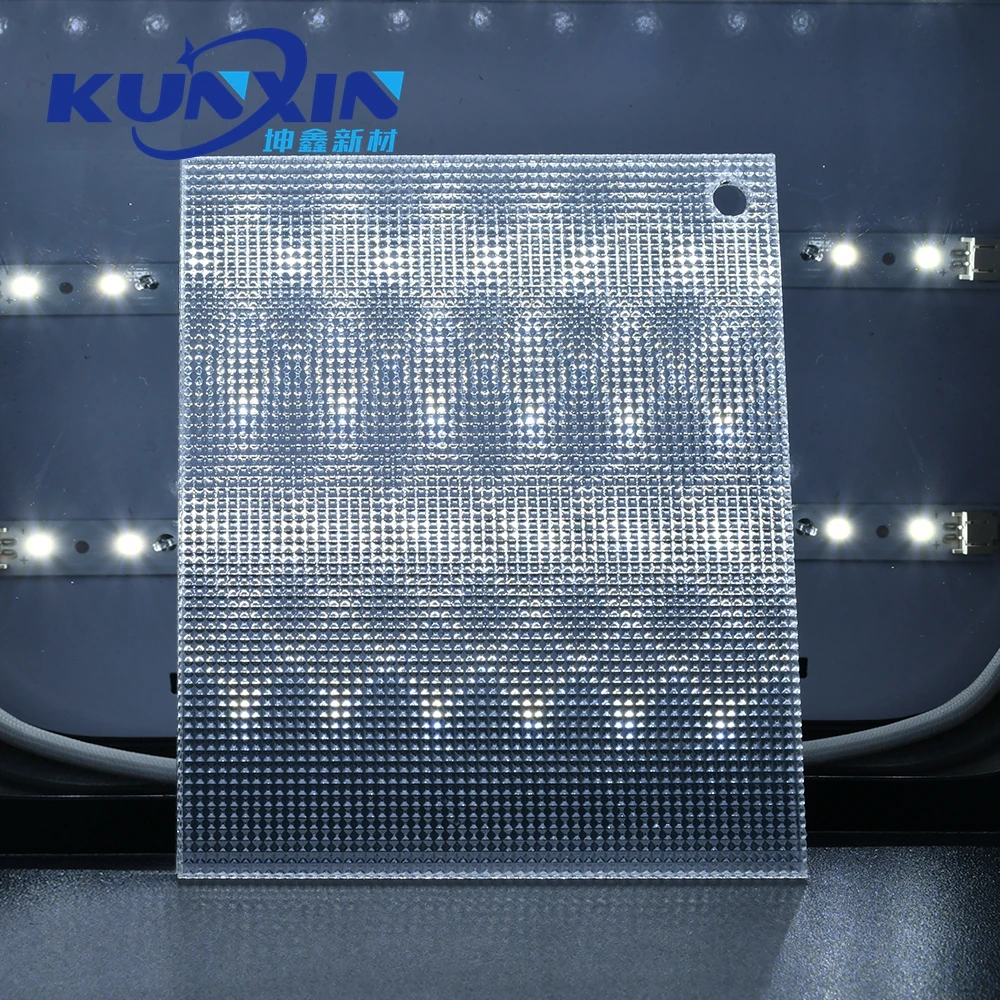 Kunxin Various Thickness and Size Optical Glaring Control UGR<19 PC Prism Diffuser Sheet
