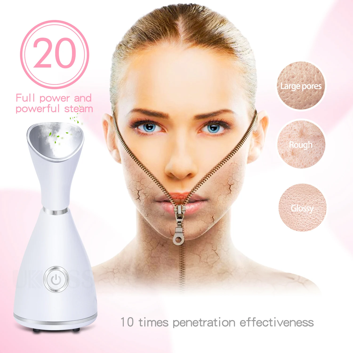 Dropshipping Nano Ionic Face Steamer Warm Mist Cleaner Spa Steamers for