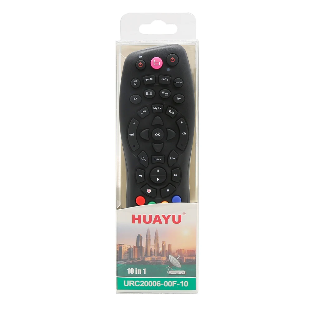 HUAYU URC20006-00F-10 10 IN 1 WORK FOR ASTRO TV IN MALAYSIA MARKET SET TOP BOX REMOTE