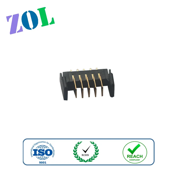 2.0mm pitch 16 pins right angle dip  type male battery connectors with harpoon