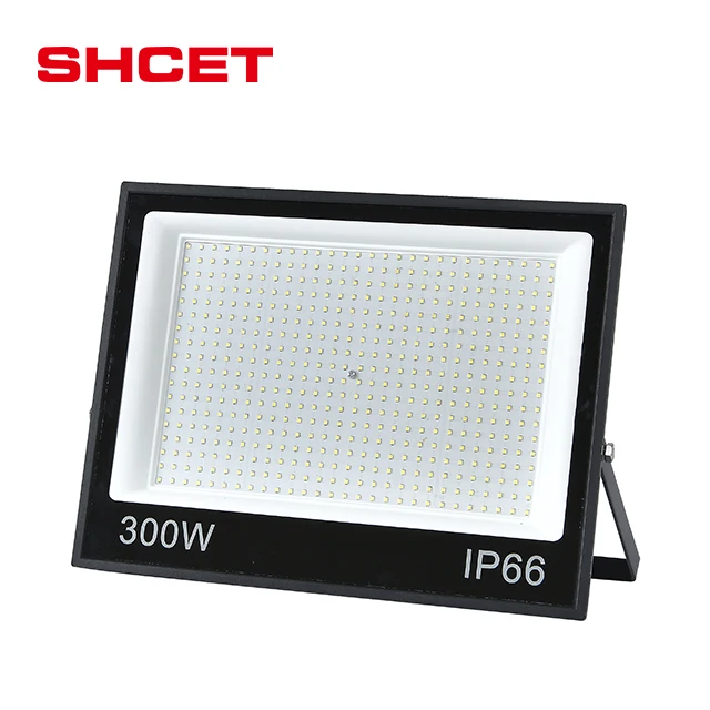 Hot selling 10W 20W 30W 50W 100W 150W 200W 300W Outdoor IP66 SMD Slim 110V 220V LED Flood light with spare parts from SHCET