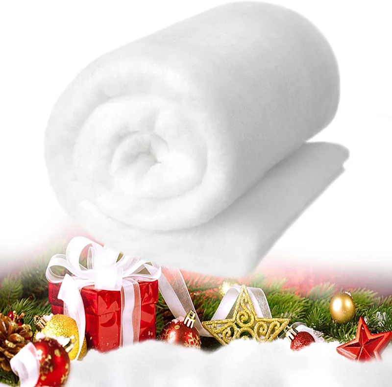 80*240CM artificial snow cover roll fluffy Christmas Winter decoration Christmas tree Village craft snow blanket photo props