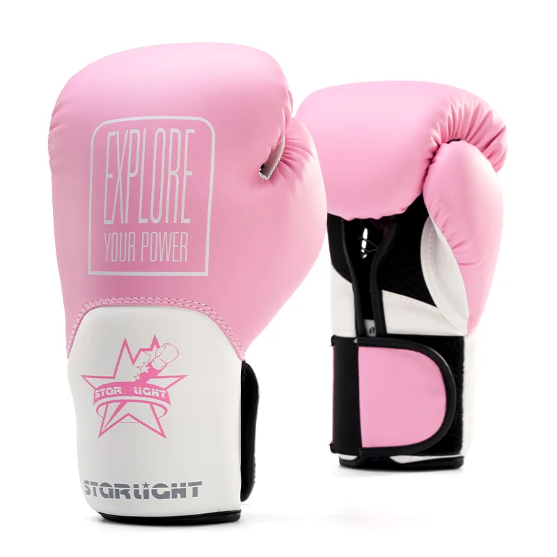 12oz 14oz Pink Purple PU Leather Custom Logo Boxing Gloves For womens mens