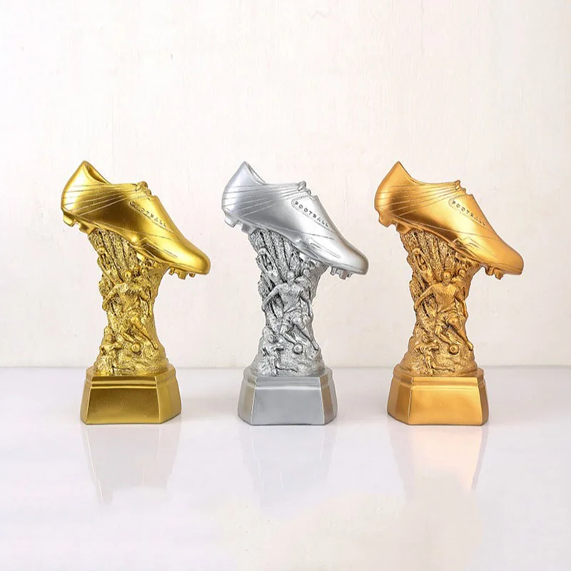 Football Trophy Golden Boot Award Resin Metal Football Trophies Any Ball Custom Trophy Metal Resin