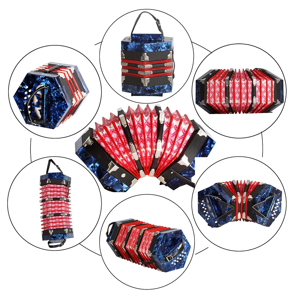 Kids 22 Keys Accordion 8 Bass Blue Children Accordion Professional Beginner Small Correas Acordeon Keyboard Instruments