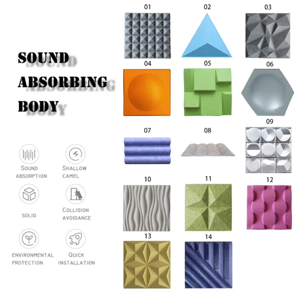 Customizable 3D Polyester Fiber Acoustic Wall Panel Decoration Sound Absorbing Panel Soundproof Theater Home Recording Studio