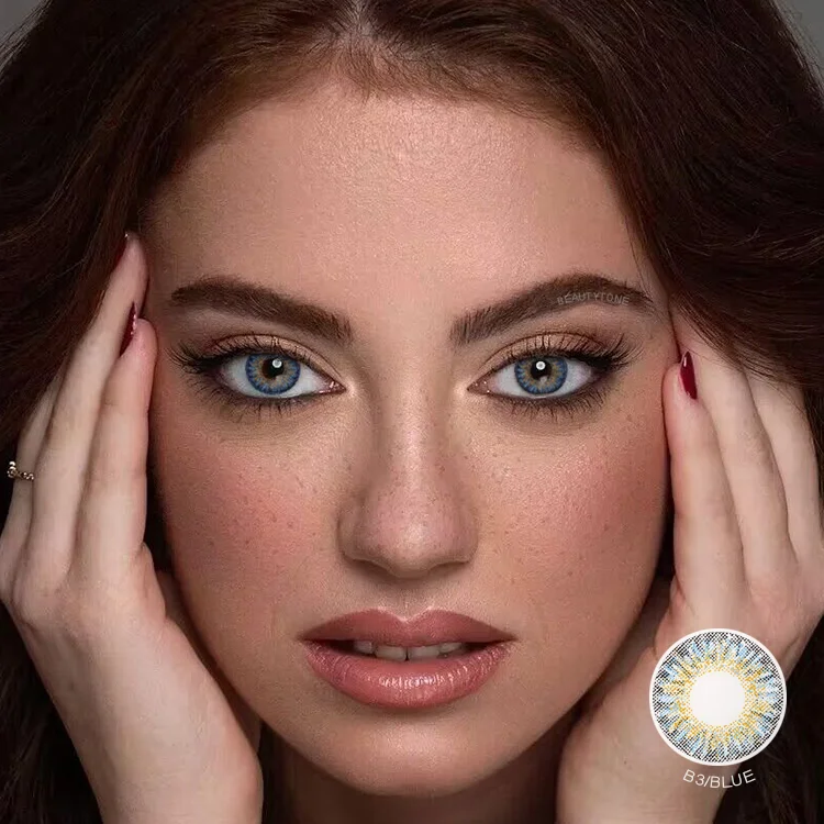 Blends blue colored contact lenses fresh look beauty eye lens lentilles de contact de couleur fresh look