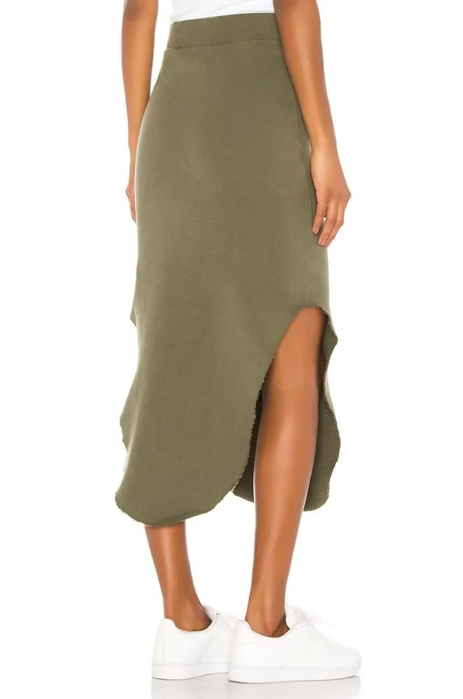 Женская юбка французская махровая ткань из 100% хлопка пикантная миди