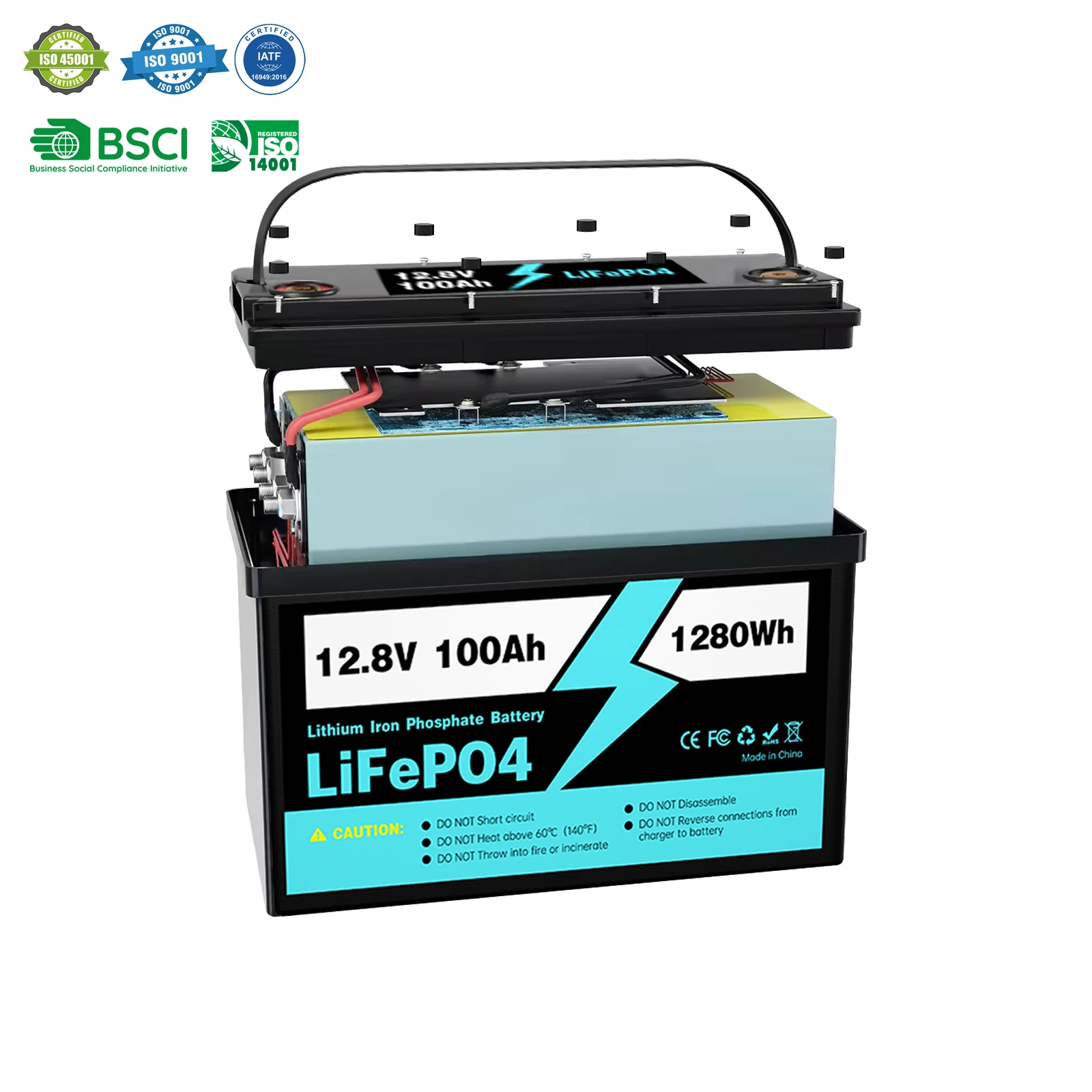 Lithium Iron Phosphate Battery Eco 12v Lifepo4 Epoch Rv Deep Cycle 6-dw-7 Made in China