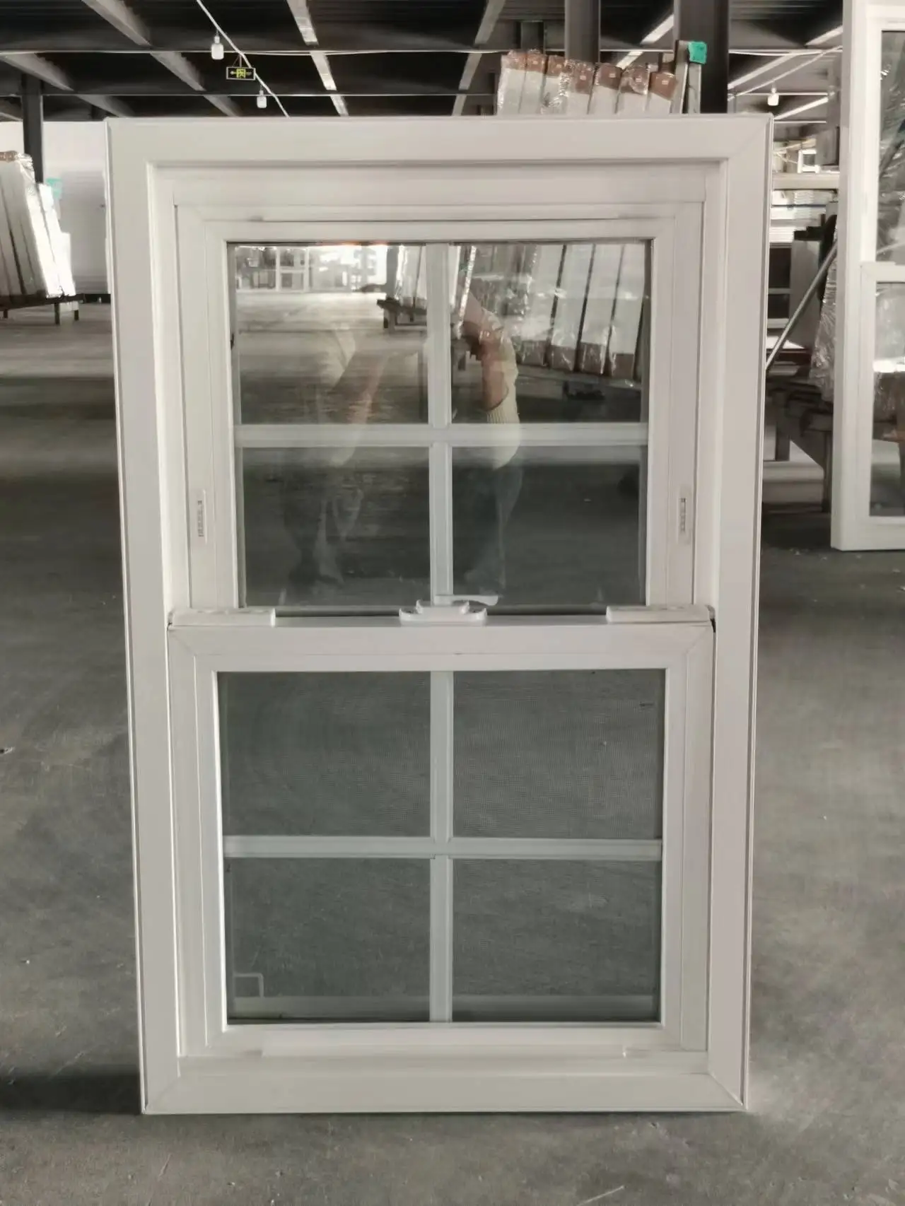 American style black and white vinyl double hung windows single hung windows with low e glass and nailing fin