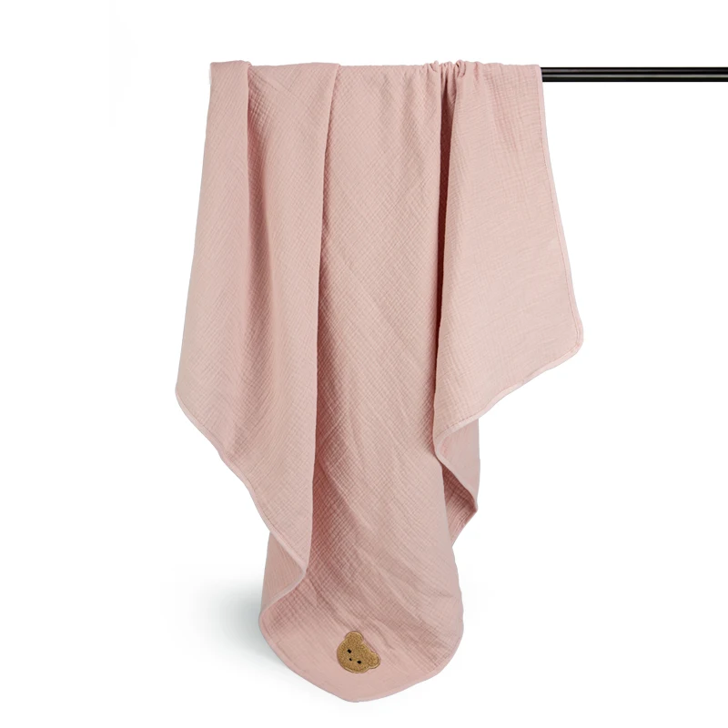 Manufacturer wholesale bath towels custom cute bear head cotton gauze baby bath towerls towels