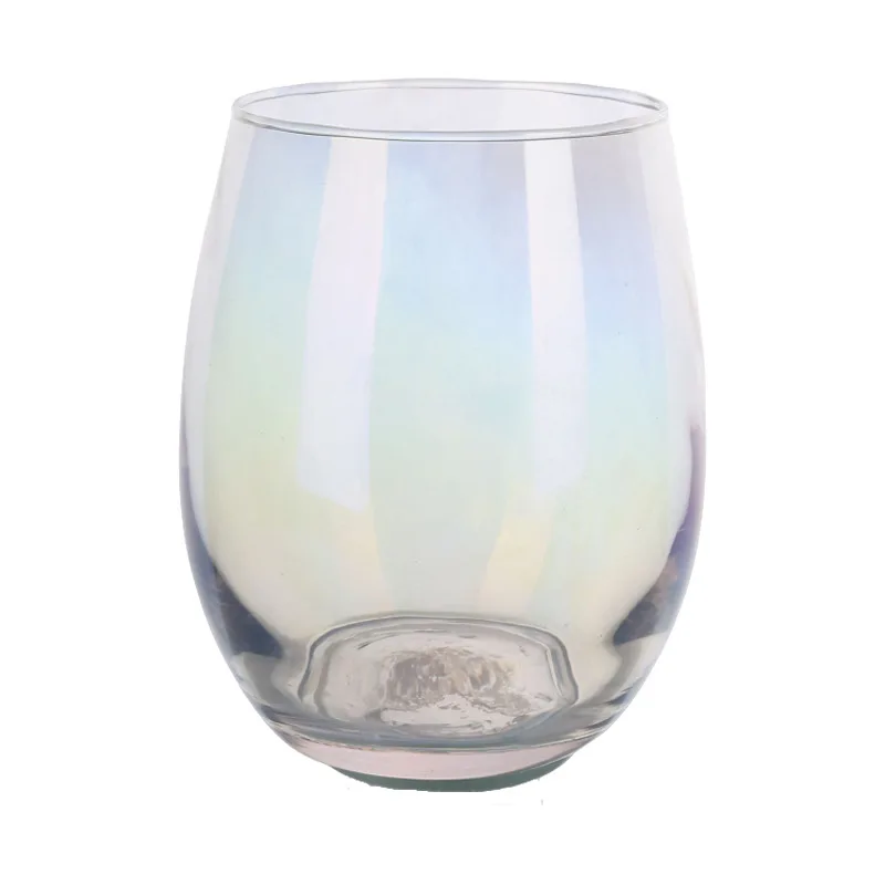 Crystal Clear Borosilicate Glass Stemless Red Wine Glasses For Juice Water