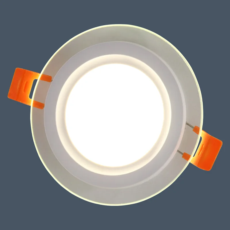 Round Type Hot Sales Glass Panel Lighting Indoor New Product Recessed COB AC175-265v 6w 10w 15w 20w 25w Led Panel Light