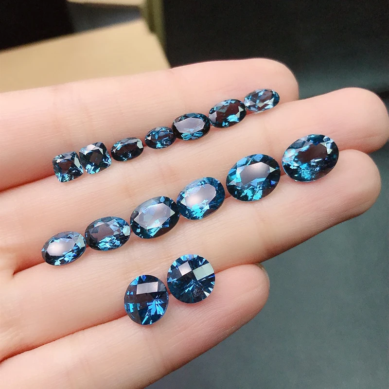 Fashion Natural Crystal London Blue Topaz 4 * 6/5 * 7/6 * 8/7 * 9/8 * 10mm