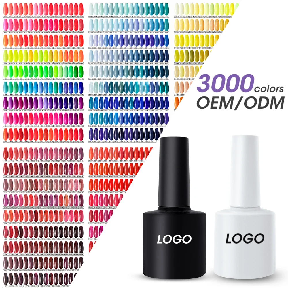 3000 цветов Гель-лак OEM ODM Пользовательский логотип отмачиваемый дизайн ногтей УФ-гель