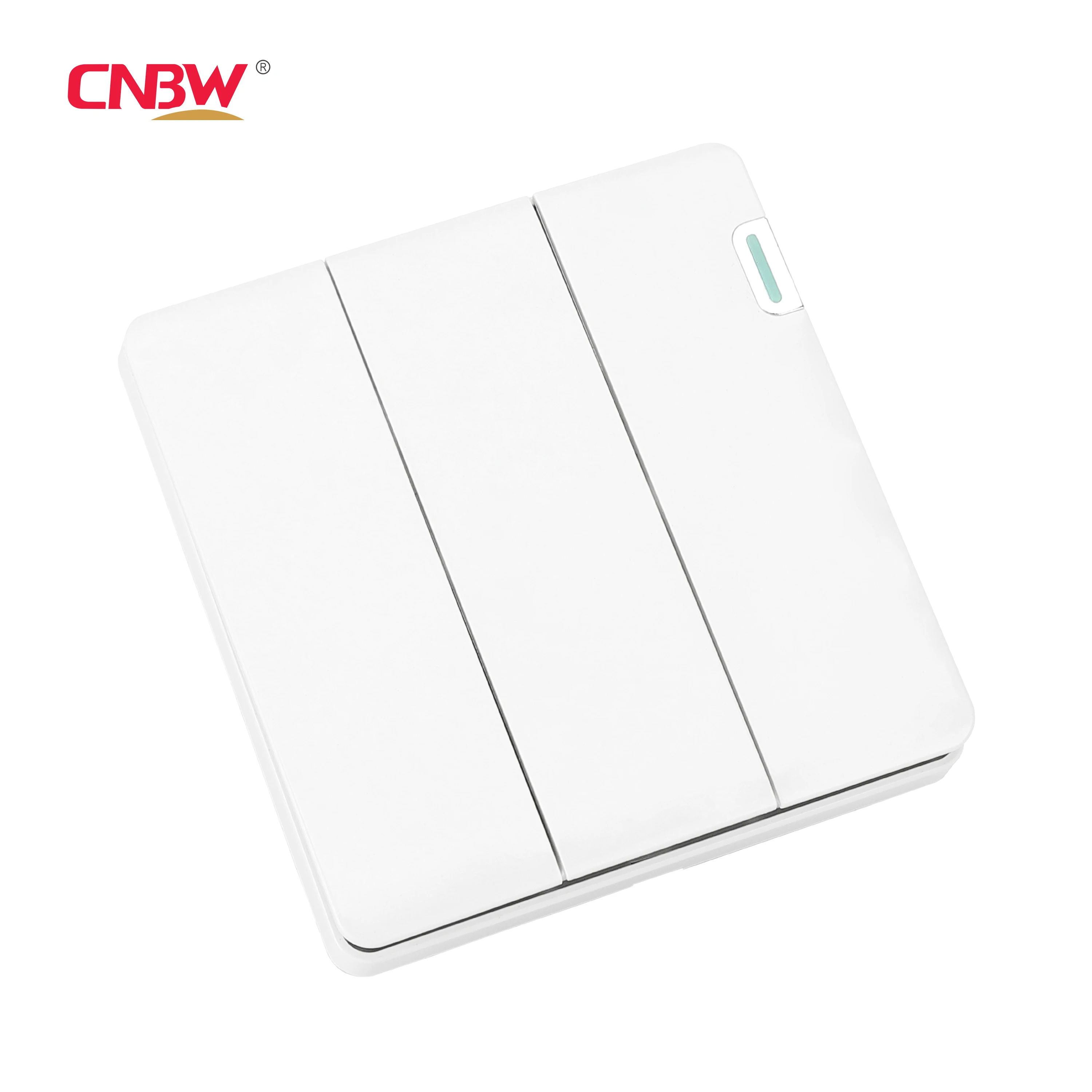 Wenzhou Switch Factory Wholesale Big Panel Colorful 3 Gang 1 Way Led Light Switches Electric Switches Mold