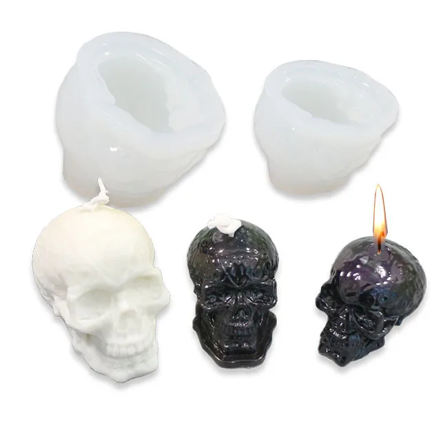 Head Bone Silicone Mould 3d Diy Plaster Furniture Decoration Candle Silicone Baking Mold Base Resin
