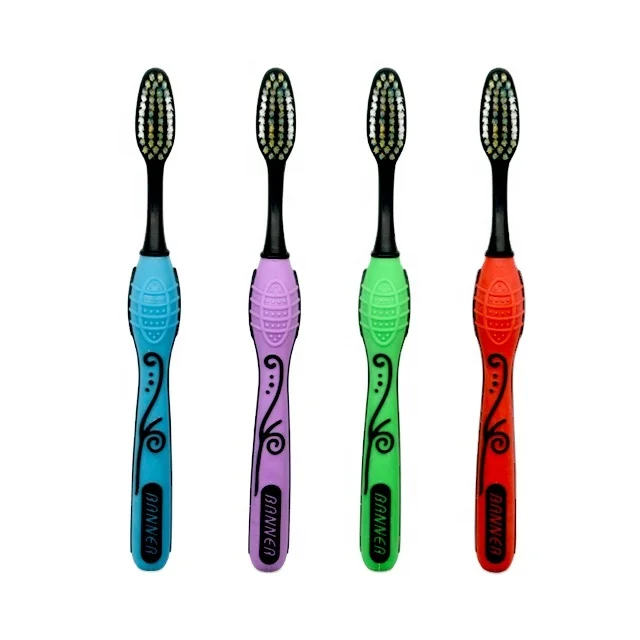 BANNER Patent Special Anti-slip Rubber Handle with Medium Ultra Cleaning Power Bristles