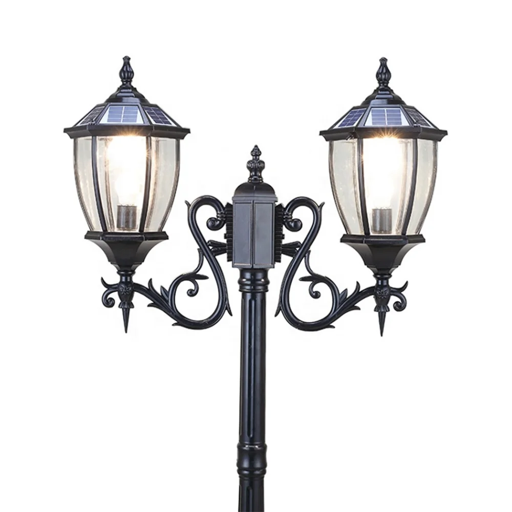 China Manufacturer Pole Garden Outdoor Lamp Post Solar Garden Lights Outdoor Waterproof Led Landscape Lighting