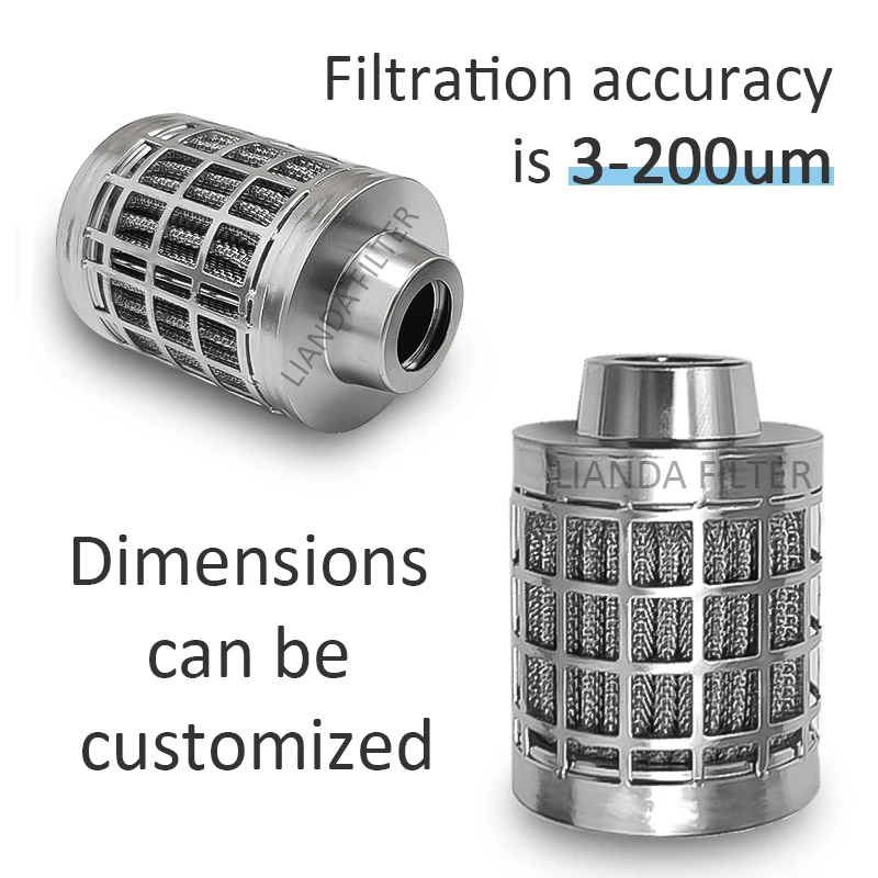 LIANDA Customized Chinese suppliers stainless steel filter water cylindrical filter cartridge 10 inches filter