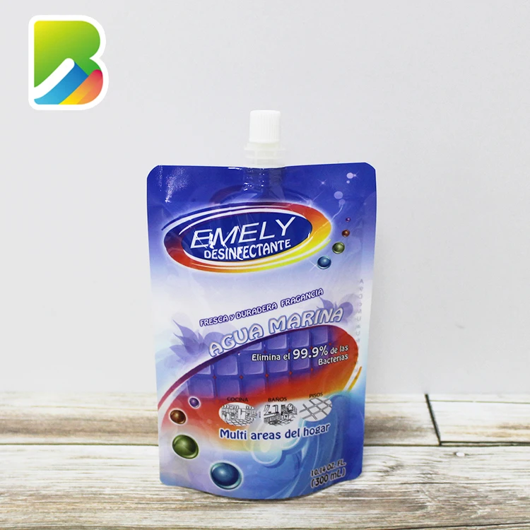 Food Grade Stand Up Fruit Drink Juice Baby Nozzle Bag Flexible Pouches Fluid Packaging Foil Foldable Spout Pouch