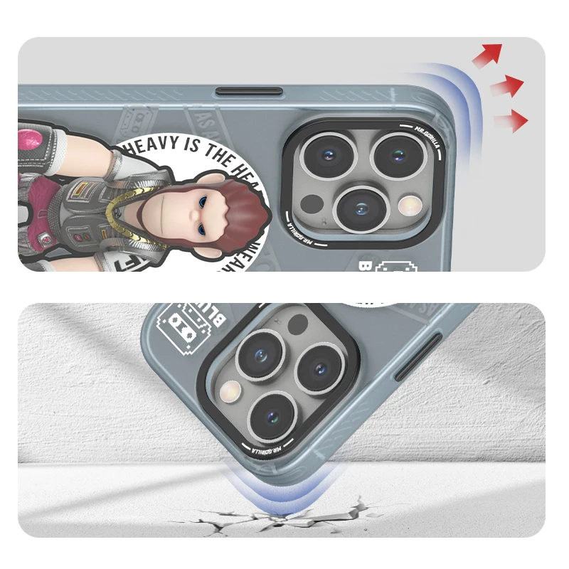 Blueo Dorjee Gorilla IMD Double-sided frosted Magnetic Mobile Phone  Case Cover For iPhone 14 Pro Max