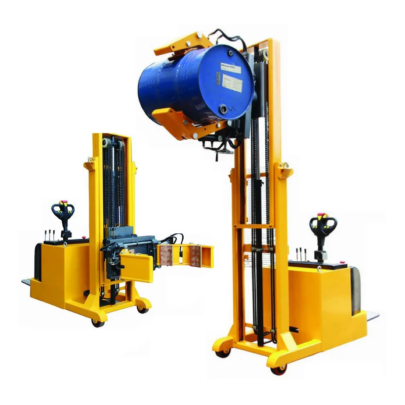 Full-electric oil drum lifting truck oil drum clamping overturning truck dump truck oil drum stacking forklift automatic