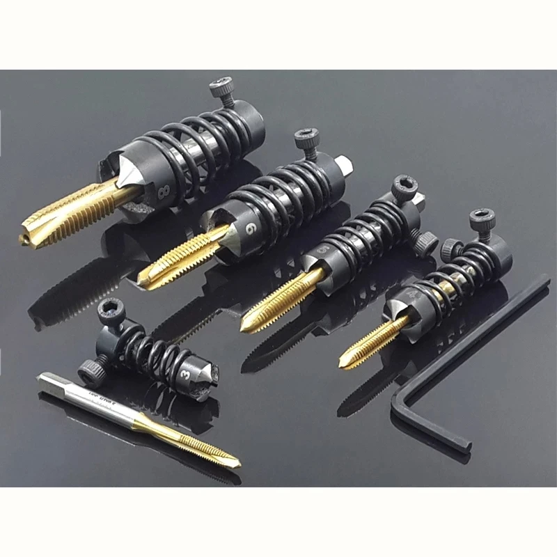 High Speed Steel Chamfer Drill Bit Deburring Tap Straight Flute Tapping Burr Removal Tools