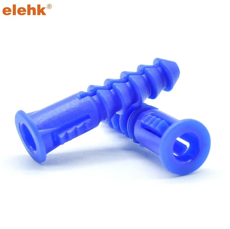 100 Piece Expansion ribbed Anchors with Screws Assortment Set #10 x 1-1/2 in Ribbed Plastic anchor kits Wall Anchors and Screws