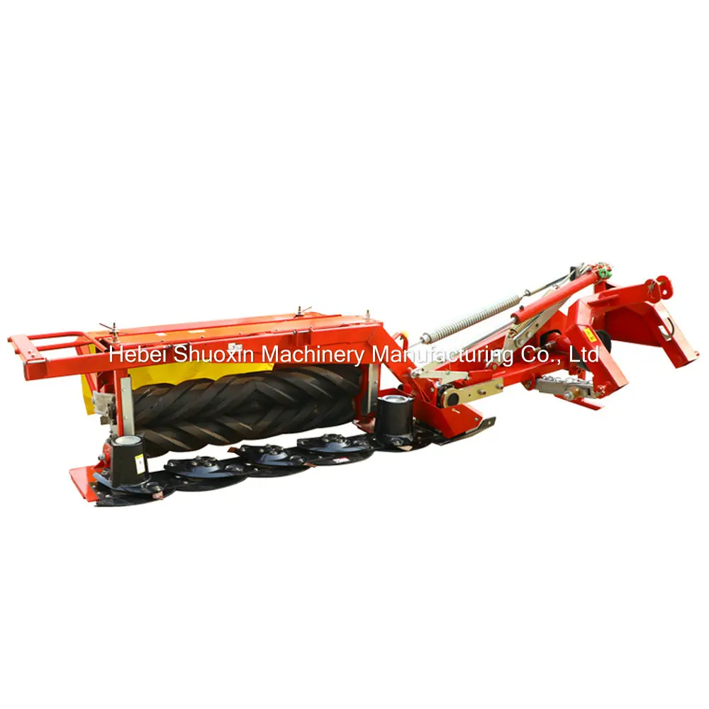 ShuoXin tractor mounted 3-point linkage PTO driven Pasture Grass Cutter disc mower with crusher