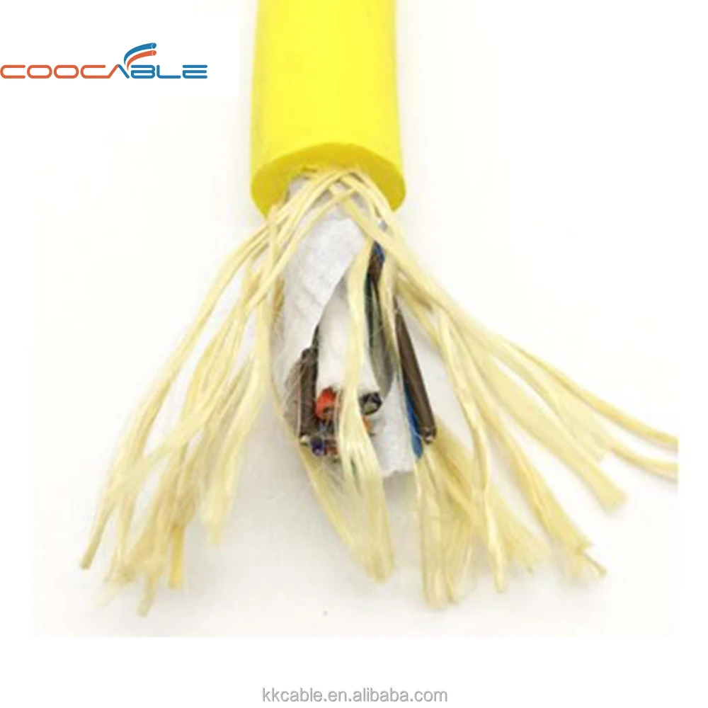 power cable 2x18AWG and twisted pair 2x2x26AWG data cable shielded foam PUR hybrid communication underewater rov pur cable